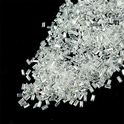 Không có lỗi Melee Moissanite Baguette cắt lỏng D Màu Vvs1 Moissanite Kim cương