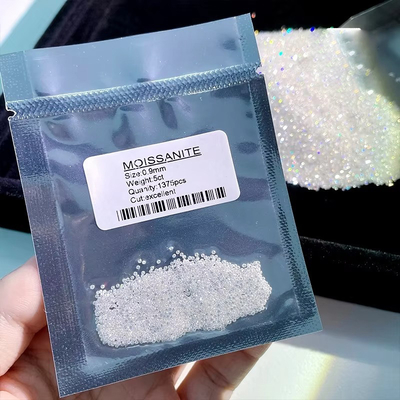 GRA tổng hợp VVS Melee Moissanite tròn Đá quý cắt lỏng rực rỡ Moissanite kim cương