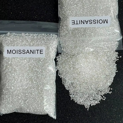 GRA tổng hợp VVS Melee Moissanite tròn Đá quý cắt lỏng rực rỡ Moissanite kim cương