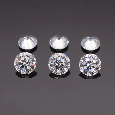 3A / 5A Cubic Zirconia Loose Stones Đá cắt ròng hình dạng tròn màu trắng 6mm 8mm đá quý