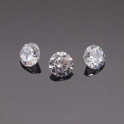3A / 5A Cubic Zirconia Loose Stones Đá cắt ròng hình dạng tròn màu trắng 6mm 8mm đá quý