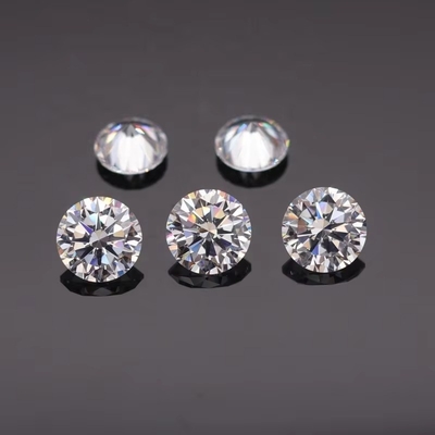 3A / 5A Cubic Zirconia Loose Stones Đá cắt ròng hình dạng tròn màu trắng 6mm 8mm đá quý