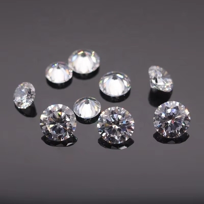 3A / 5A Cubic Zirconia Loose Stones Đá cắt ròng hình dạng tròn màu trắng 6mm 8mm đá quý