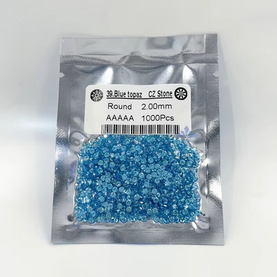 Màu trắng tròn máy cắt tổng hợp hình khối Zirconia Cz đá cho nhẫn đính hôn