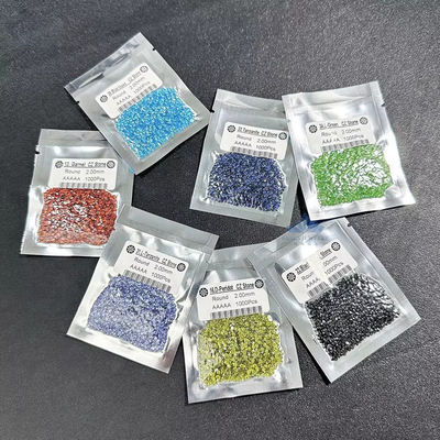 Màu trắng tròn máy cắt tổng hợp hình khối Zirconia Cz đá cho nhẫn đính hôn