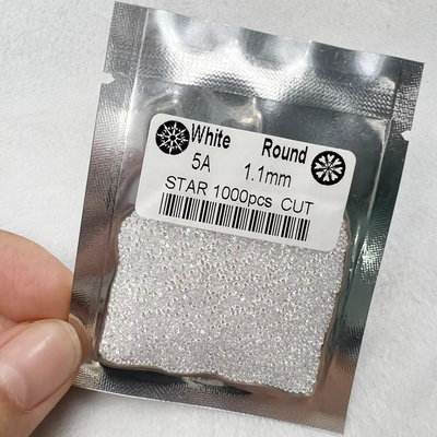 5A Chất lượng 1000pcs / túi 1mm - 3.0mm Đá đá Đá kim cương màu trắng