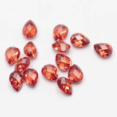 Màu hồng Granite Xanh Trắng Da cam Xanh đá quý hình quả lê hình rùa đôi mặt cubic Zirconia