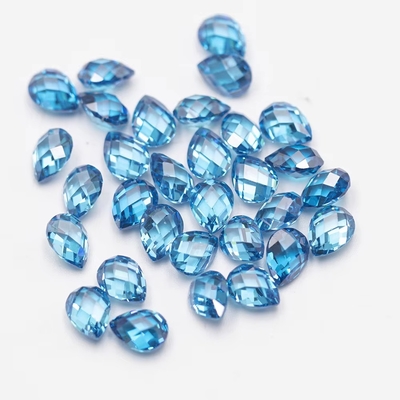 Màu hồng Granite Xanh Trắng Da cam Xanh đá quý hình quả lê hình rùa đôi mặt cubic Zirconia