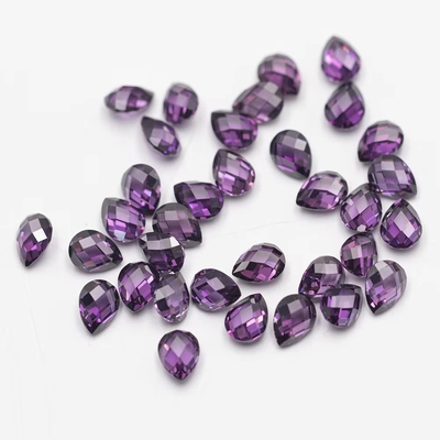 Màu hồng Granite Xanh Trắng Da cam Xanh đá quý hình quả lê hình rùa đôi mặt cubic Zirconia