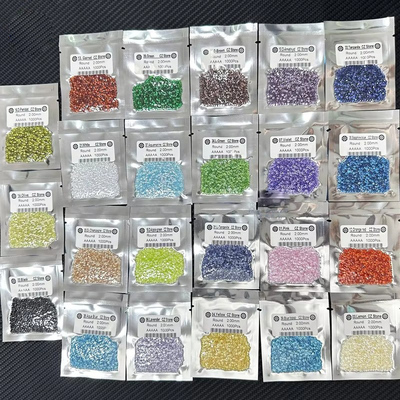 Nhẫn đính hôn hình bầu dục Moissanite Zirconia Đá quý lỏng màu tròn Zirconia khối tổng hợp