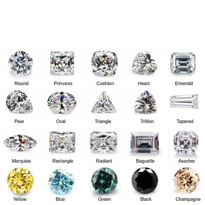 Moissanite Bông Tròn Cắt Rực Rỡ Phòng Tạo Ra VVS Rời Moissanite Kim Cương Cho Nhẫn Cưới Moissanite Nhẫn Hầu Tước