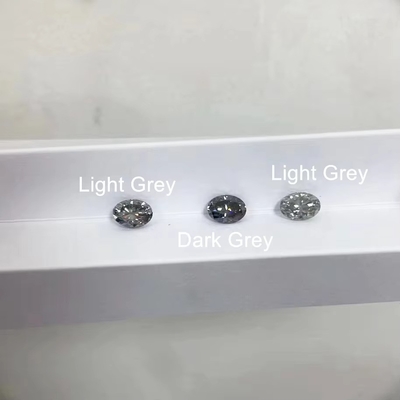 bán buôn 0.5ct 1ct 2ct Xám kim cương Mossinate Gem Xám Màu Oval Pear cắt lỏng nhẫn cưới moissanite tự nhiên