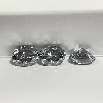 bán buôn 0.5ct 1ct 2ct Xám kim cương Mossinate Gem Xám Màu Oval Pear cắt lỏng nhẫn cưới moissanite tự nhiên