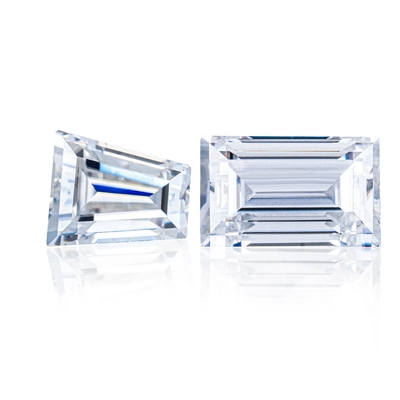 Moissanite solitaire ring bán buôn Mossanite Gem Baguette cắt Charles VVS Loose Moissanite Kim cương