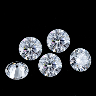 Đá quý hình bầu dục 2-10ct Tròn trắng cắt lỏng Moissanite cho nhẫn đính hôn