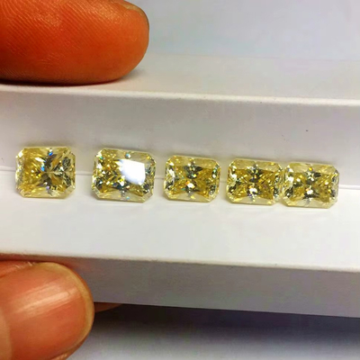 Vàng rực rỡ Moissanite Gem Radiant Cut GRA VVS Loose Mosanite Kim cương cho nhẫn vàng