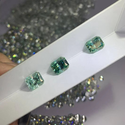 Vàng rực rỡ Moissanite Gem Radiant Cut GRA VVS Loose Mosanite Kim cương cho nhẫn vàng