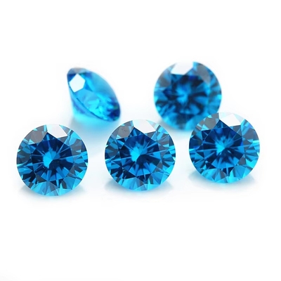Sản phẩm bán buôn 3A màu CZ đá cắt tròn 3.0mm-9.0mm khối lỏng Moissanite kim cương cho đồ trang sức bạc