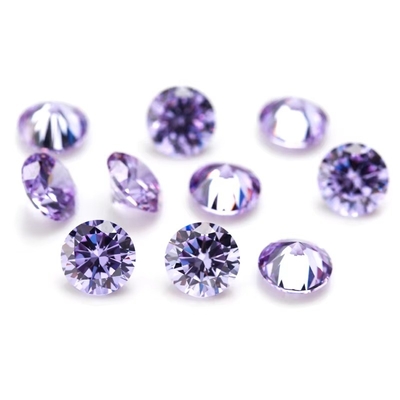 Sản phẩm bán buôn 3A màu CZ đá cắt tròn 3.0mm-9.0mm khối lỏng Moissanite kim cương cho đồ trang sức bạc
