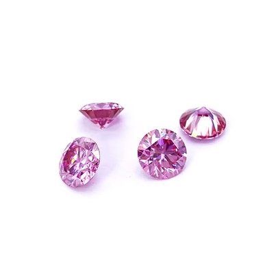 Giấy chứng nhận GRA Màu hồng 3mm đến 12mm Moissanite Kim cương VVS1 Tròn Đá Moissanite cắt gọn gàng