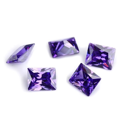 Nhà máy bán buôn đá quý màu Moissanite hình chữ nhật 3A 5A lỏng hình khối Zirconia đá 4ct cho Moissanite nhẫn