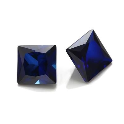 Đá quý tổng hợp 34# Sapphire Square 1.5x1.5mm-10x10mm Corundum Loose Gemstone for Rings vvs moissanite tùy chỉnh dây chuyền