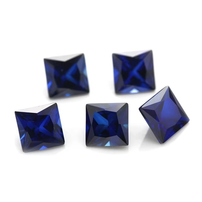 Đá quý tổng hợp 34# Sapphire Square 1.5x1.5mm-10x10mm Corundum Loose Gemstone for Rings vvs moissanite tùy chỉnh dây chuyền