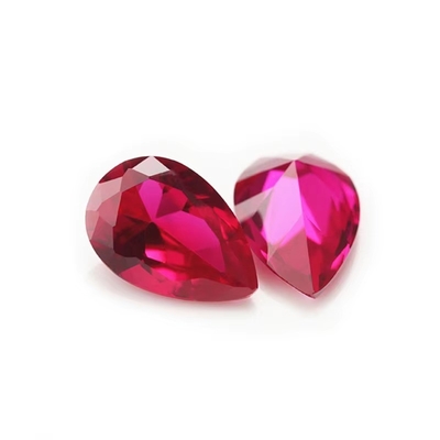 Phong cách cổ điển Ruby Moissanite Kim loại corundum hình ngọc trai 2x3mm đến 10x14mm đá quý lỏng cho chế tạo đồ trang sức