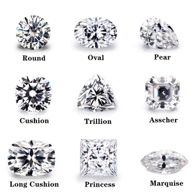 Melee Moissanite Kim cương mỗi carat cắt tròn DEF Kích thước nhỏ Moissanite VVS1 Phòng thí nghiệm trưởng thành Kim cương đá quý hình vuông