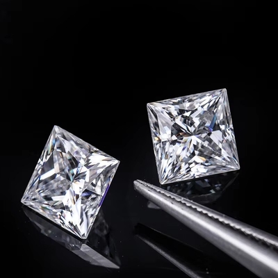 Princess Cut Loose GRA Moissanite Kim cương D VVS1 hình vuông Moissanite