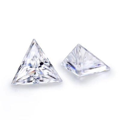 D Moissanite tổng hợp không màu cắt tam giác VVS1 Loose Moissanite Kim cương 5 carat