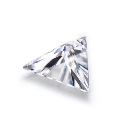 D Moissanite tổng hợp không màu cắt tam giác VVS1 Loose Moissanite Kim cương 5 carat