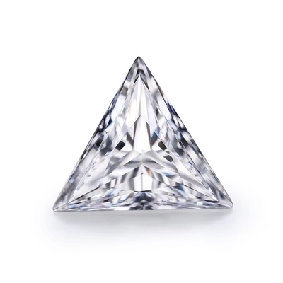 D Moissanite tổng hợp không màu cắt tam giác VVS1 Loose Moissanite Kim cương 5 carat