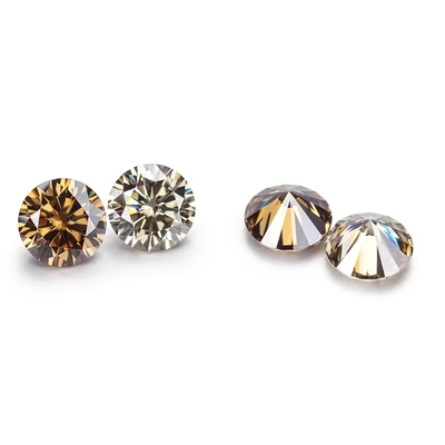 Chứng chỉ GRA 1ct cắt tròn 6,5mm VVS1 Kim cương Moissanite lỏng màu trắng màu hồng màu vàng Champagne màu xanh lá cây màu xanh lá cây cho đồ trang sức