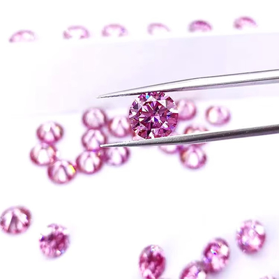 Chứng chỉ GRA 1ct cắt tròn 6,5mm VVS1 Kim cương Moissanite lỏng màu trắng màu hồng màu vàng Champagne màu xanh lá cây màu xanh lá cây cho đồ trang sức