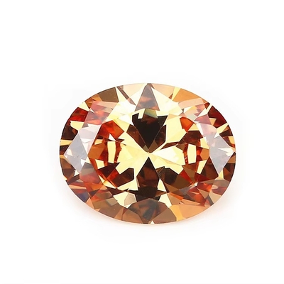 8x6mm đá quý lỏng cắt máy châu Âu Amethyst Màu hình bầu dục Hình dạng tổng hợp hình khối Zirconia Đen
