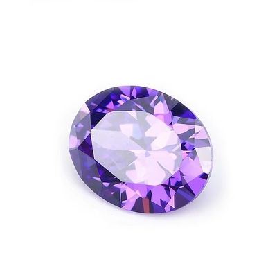 8x6mm đá quý lỏng cắt máy châu Âu Amethyst Màu hình bầu dục Hình dạng tổng hợp hình khối Zirconia Đen