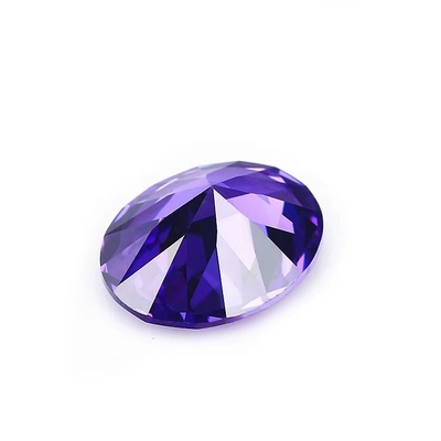 8x6mm đá quý lỏng cắt máy châu Âu Amethyst Màu hình bầu dục Hình dạng tổng hợp hình khối Zirconia Đen