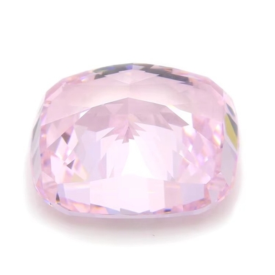 Đá cắt băng 4k Cz Đá màu hồng Hình dạng đệm 7x6mm 10x8mm Đá quý lỏng Zirconia khối tổng hợp