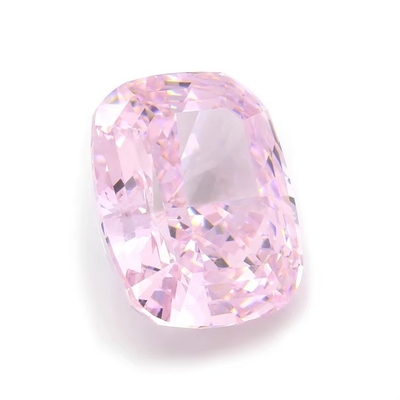 Đá cắt băng 4k Cz Đá màu hồng Hình dạng đệm 7x6mm 10x8mm Đá quý lỏng Zirconia khối tổng hợp