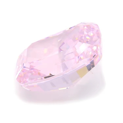 Đá cắt băng 4k Cz Đá màu hồng Hình dạng đệm 7x6mm 10x8mm Đá quý lỏng Zirconia khối tổng hợp