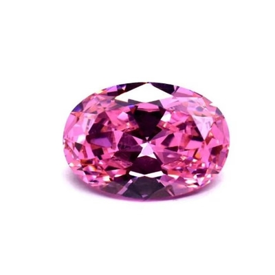Moissanite bông tai đá quý Pink Peridot Granet vàng cz đá hình bầu dục 12x10mm zirconia khối tổng hợp cho Nhẫn