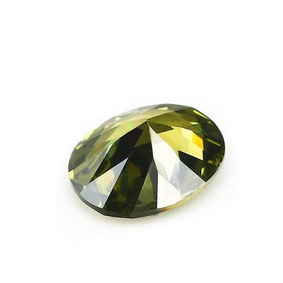 Moissanite bông tai đá quý Pink Peridot Granet vàng cz đá hình bầu dục 12x10mm zirconia khối tổng hợp cho Nhẫn