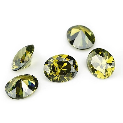 Moissanite bông tai đá quý Pink Peridot Granet vàng cz đá hình bầu dục 12x10mm zirconia khối tổng hợp cho Nhẫn