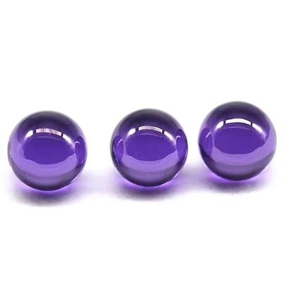 Roundball Garnet Peridot Màu hồng CZ hạt tổng hợp hình khối Zirconia đá quý lỏng cho vòng tai kim cương