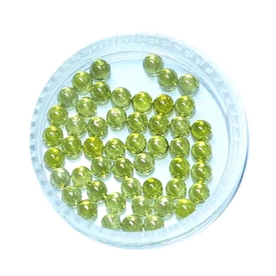 Roundball Garnet Peridot Màu hồng CZ hạt tổng hợp hình khối Zirconia đá quý lỏng cho vòng tai kim cương