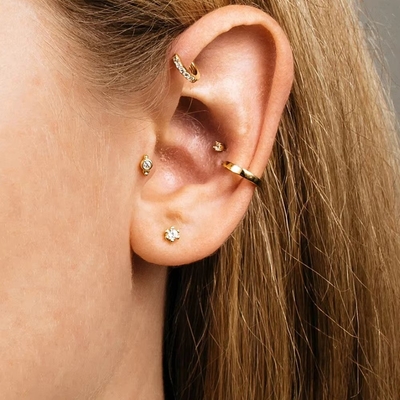 925 Sterling Silver Wholesale Jewelry Minimalist Small 925 Sterling Silver Zircon Stud Earrings Chiếc tai đeo vàng cho phụ nữ