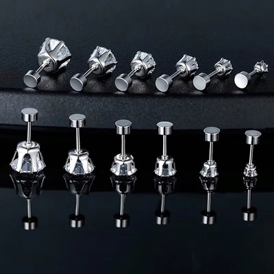 Phòng tai thép không gỉ vòng 18k vàng bọc vòng tai Zircon