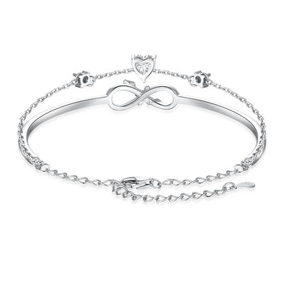 Vòng tay trang sức bạc Sterling 3A pha lê