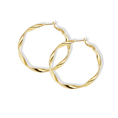 Bông tai trang sức bạc Sterling vàng 18k